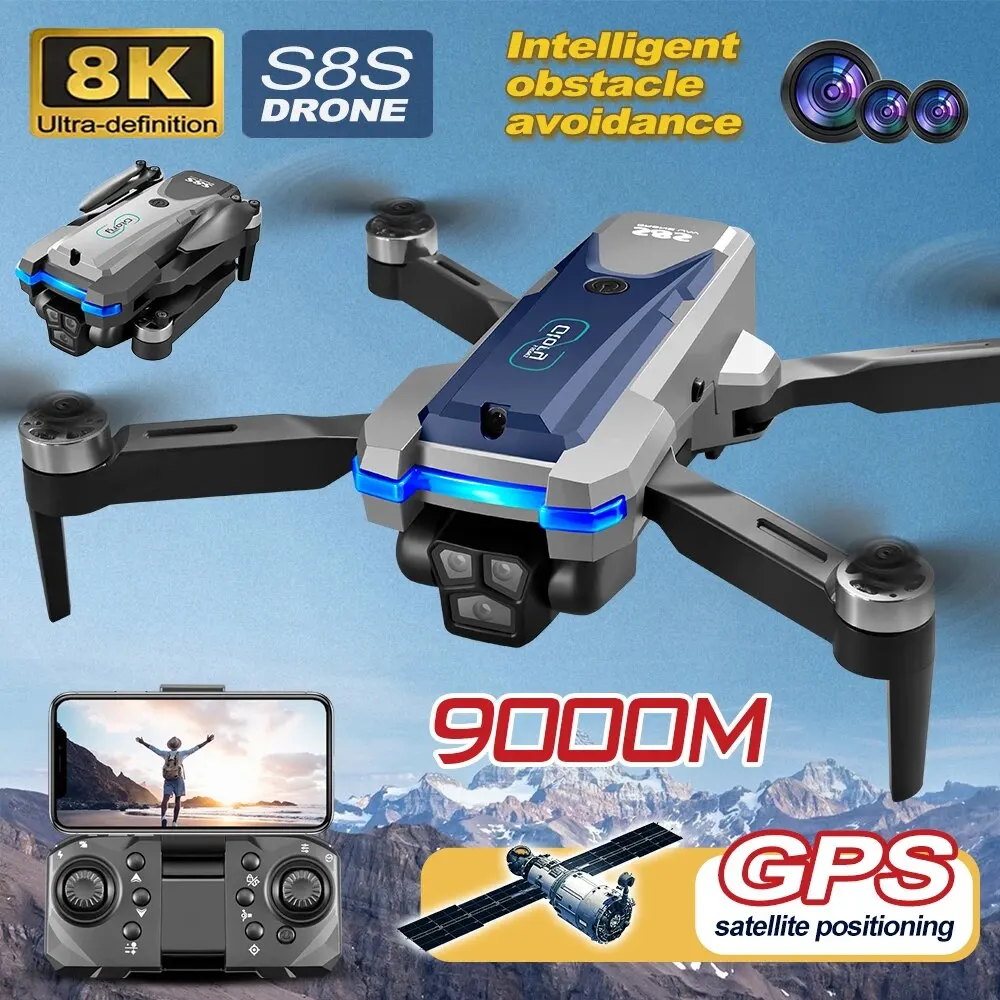 S8S GPS Drone 5G Wifi 8K HD Du - Drone Camera Hd ulasan dan harga